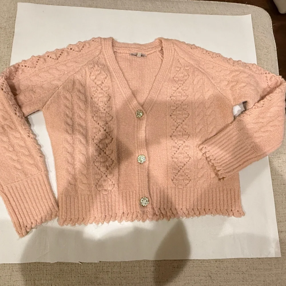 See and be seen Beautiful Wool Acryloc Rhinestone Button-Up Cardigan - Picture 4 of 13